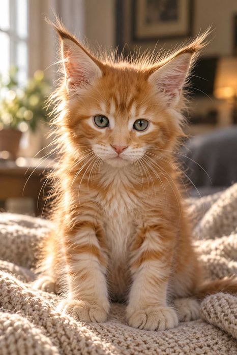 Maine Coon european Red Solid  | Felisa Lynx Rune Code — Acolo unde ciufurile devin coroane