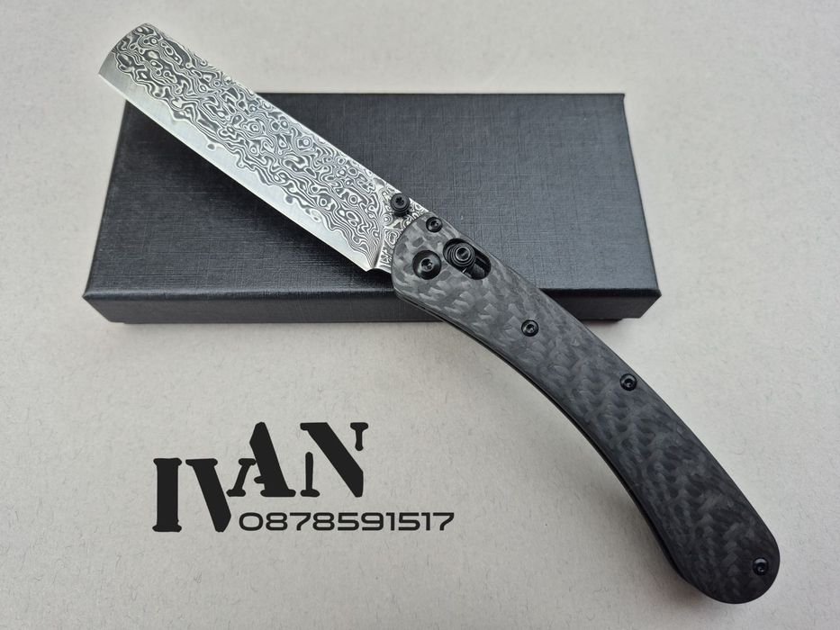 Сгъваем нож-Дамаска стомана 67слоя ,сърцевина VG10 ,карбонова дръжка