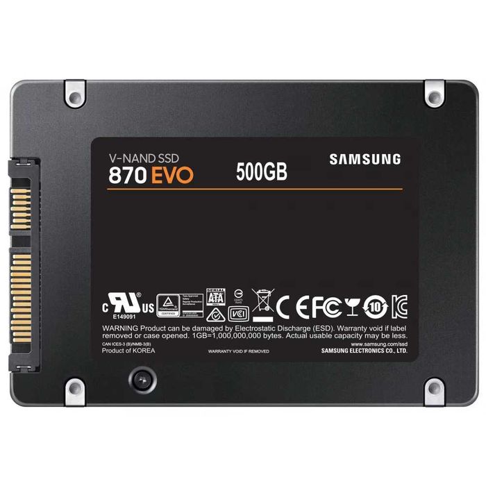 SSD 500GB Samsung 870 EVO Sigilat Solid-State Drive 500 GB SATA3 tip 2.5", MZ-77E500B/EU nou
