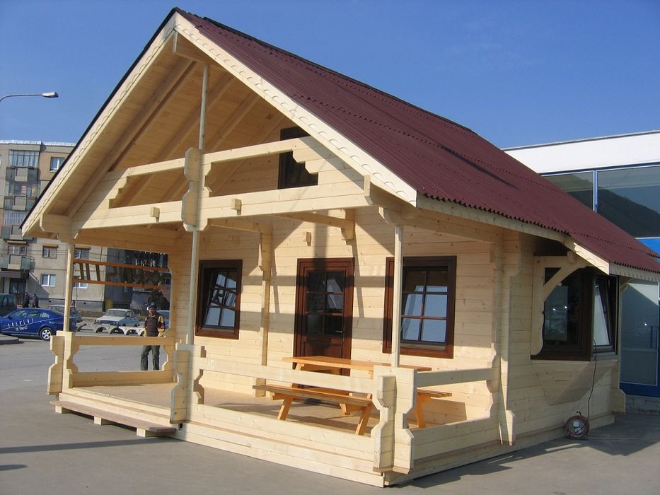 Casa din lemn ,tip A soluție  modernă