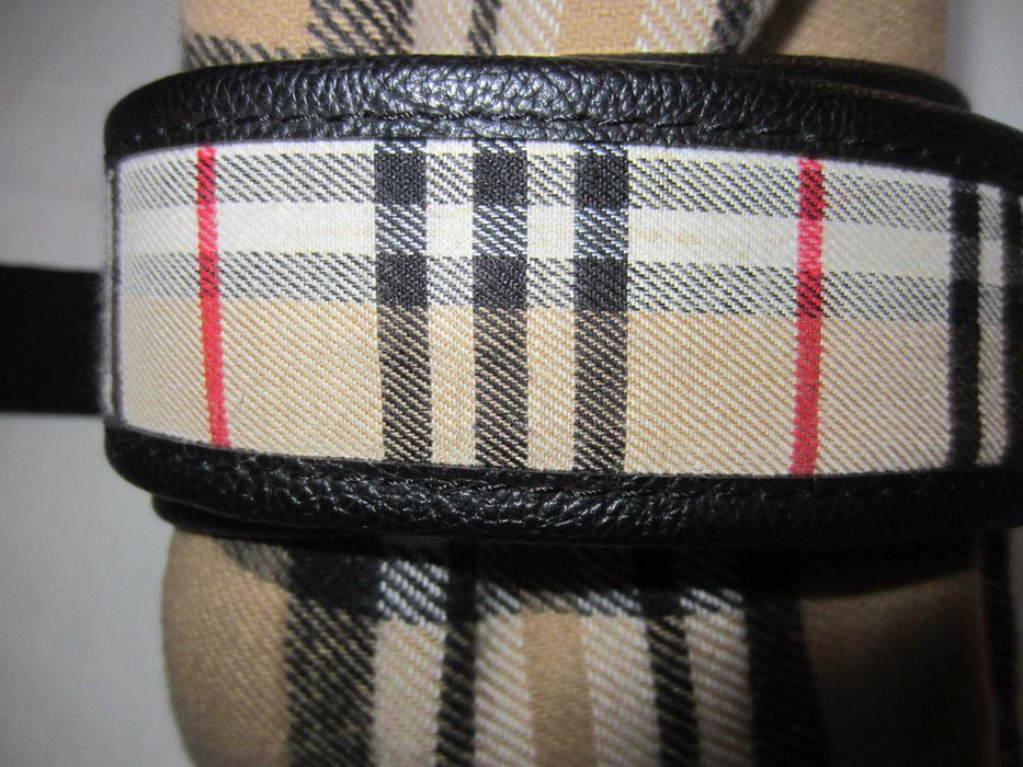 Curea dama Burberry, Lungime 100cm, piele si textil,  stare f.buna