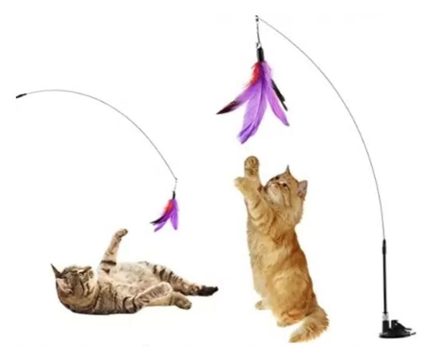 Дразнилка с присоской 90см, игрушки для кошек
