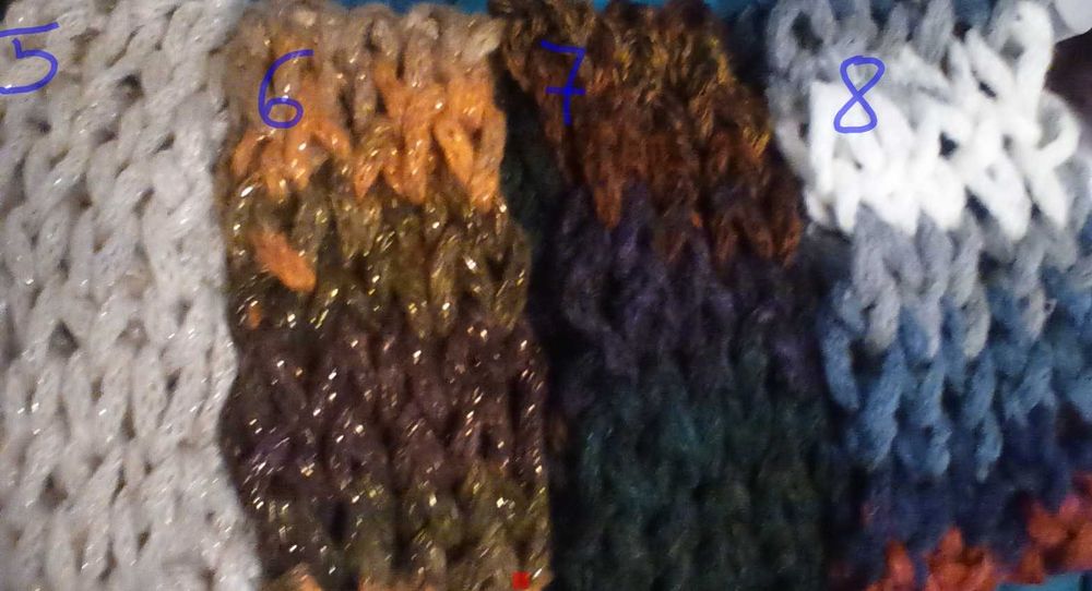 Ръчно плетен шал, нов, различни цветове