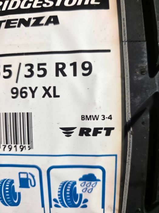 anvelope de vara - 255/35/19 - bridgestone - noi oem bmw rft 2020
