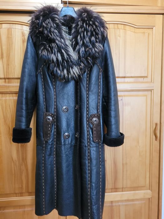 Луксозно кожено палто