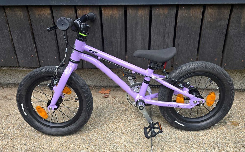 Bicicletă copii Early Rider Belter 14” Violet Haze, 5,4 kg === transmisie pe curea ===