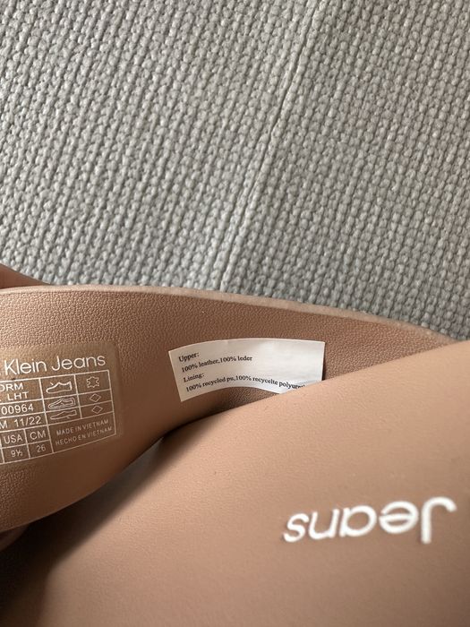 Calvin Klein Jeans  Papuci flatform de piele