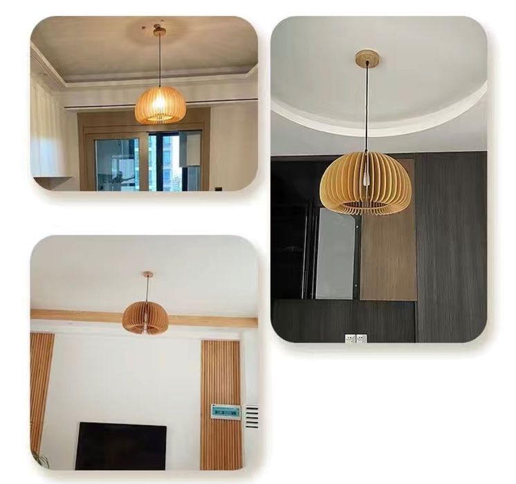 Подвесная люстра дерево