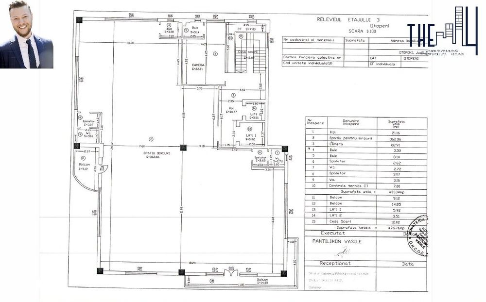 *Clădire comercială S+P+5 etaje *Otopeni *3.473 mp *DN 1