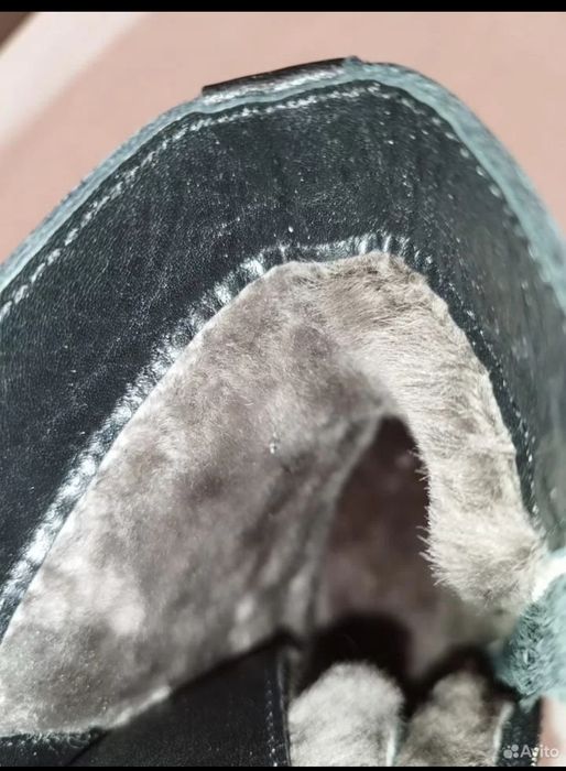 Новые кожаные зимние ботинки