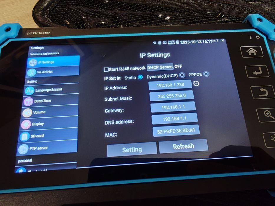 Tester AHD / HD-CVI / HD-TVI camere IP retea