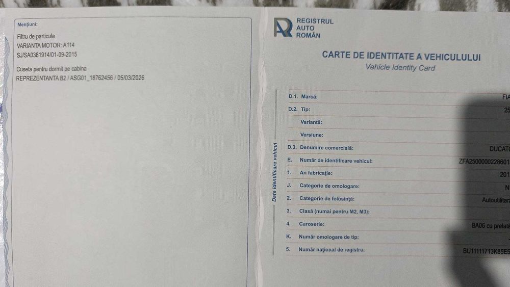 Vand Fiat Ducato 2.3,an 2012 ,DORMITOR omologat