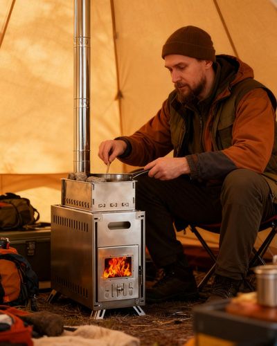 Печь для зимней палатки (бани)