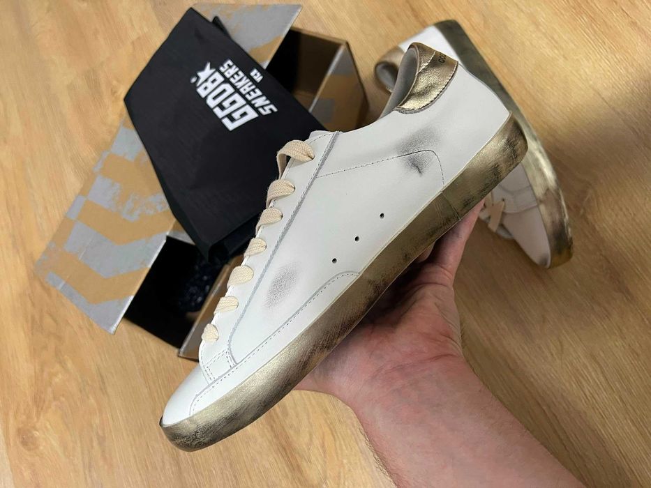 Adidasi Golden Goose Metallic Gold Leather