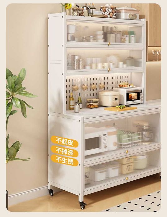 oshxona shkaflari shaffof eshiklar bilan / oshxona javonlari eshiklari