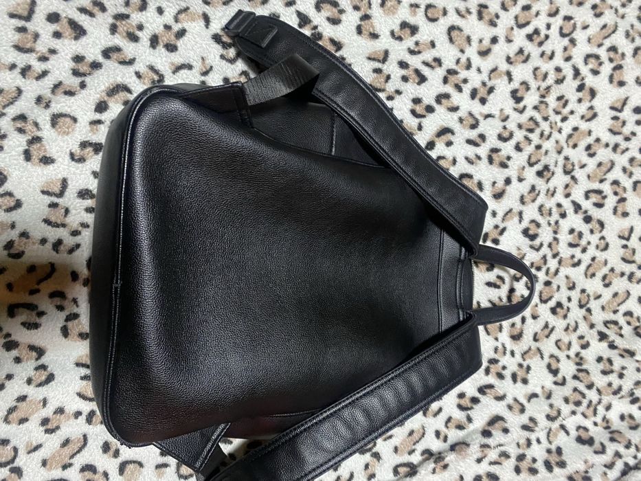 Ghiozdan Piele Negru Mediu