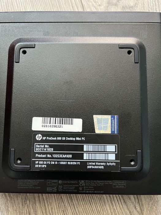 Компютър HP ProDesk 600 G6 intel i5 10500T 20 Gb ram 256 NvMe