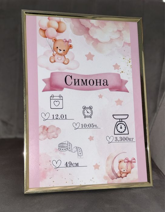 Бебешки визитки различни видове