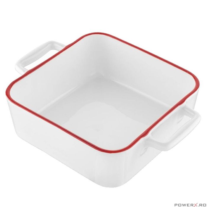 Vas termorezistent din ceramica patrat pentru cuptor, 33 cm,