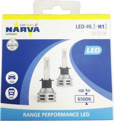 LED крушки NARVA H1/H3/H4/H7/H11/ HB3/4 6500K Range Performance