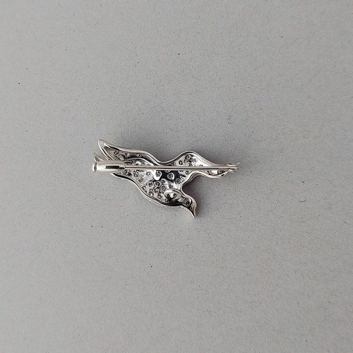 brosa - pandantiv, aur 18k, diamante 0.90ct, certif.