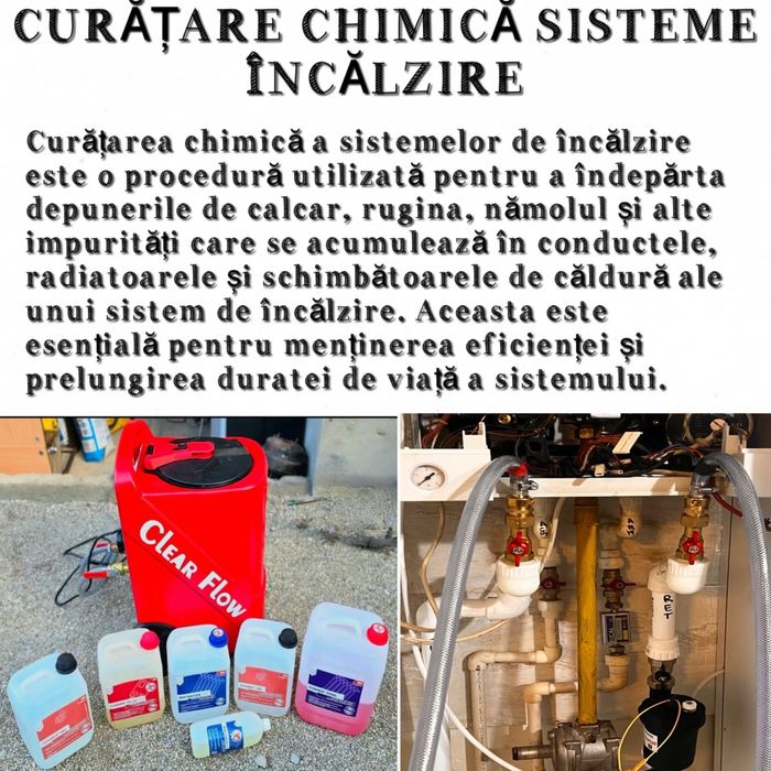 Curatare spalare chimica sisteme încalzire centrale termice