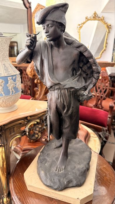 Statueta Bronz Masiv Semnata 60 cm