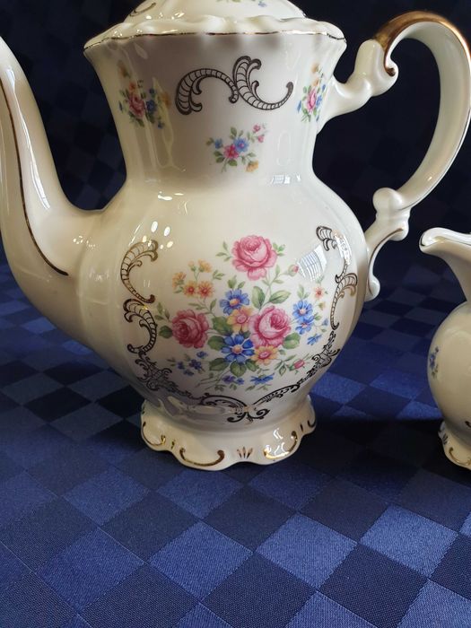 Сервиз за кафе schwarzenhammer bavaria и Чайник с латиера  Mitterteich