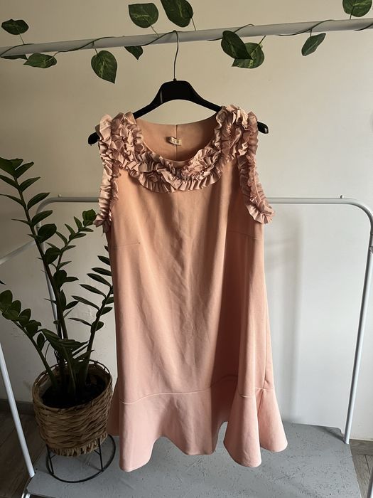 Rochie elegantă roz pudrat mărimea 42