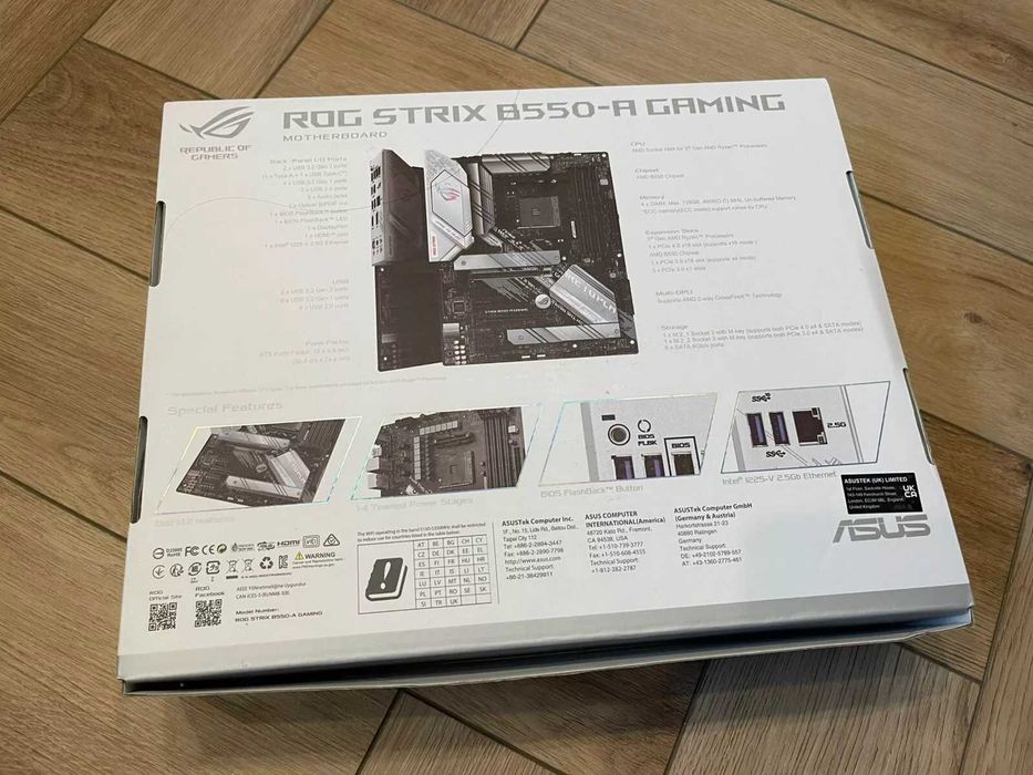 ASUS ROG STRIX B550-A GAMING +Ryzen 5 5600, шестядрен 3.5/4.4GHz АМ4
