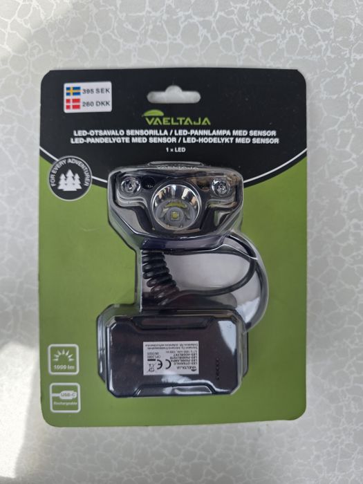 Lanterna led cap cu senzor, Original Suedia / 1000 lumen / sigilat / SUPER OFERTA