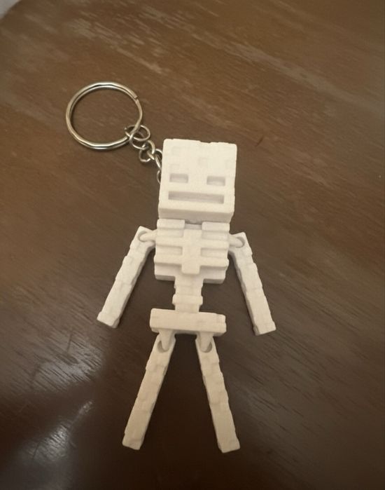 Breloc Minecraft Schelet (Skeleton) - Printat 3D PETG -