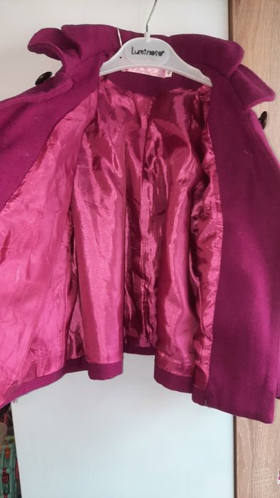 Детско разкроено палто с двуредово закопчаване