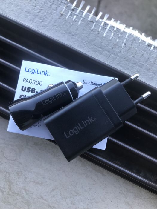 Fast Charger USB-C Комплект LogiLink за зареждане за кола и стена