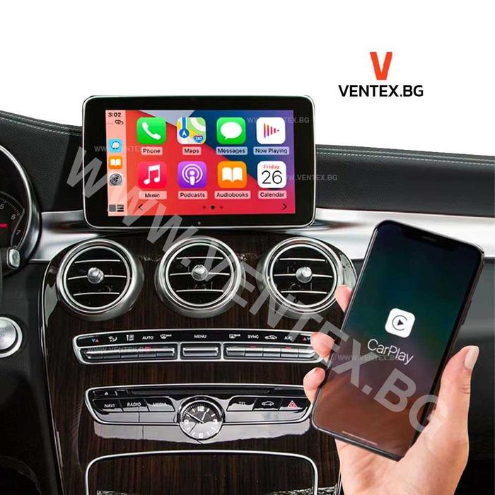 Безжичен CarPlay и Android Auto интерфейс за Mercedes GLC, CLA, GLA, C