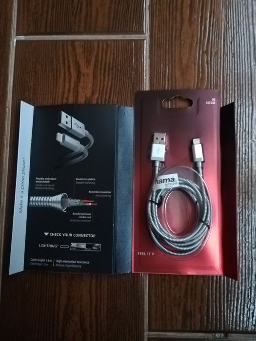 Cablu date Hama metal pentru Iphone