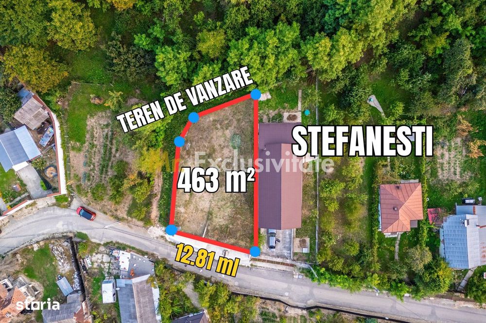Teren intravilan cu priveliște deosebită  - Ștefănești, Argeș