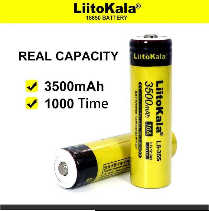 Acumulatori LiitoKala Lii-35S 18650 3.7V 3500mAh reîncărcabilă cu liti
