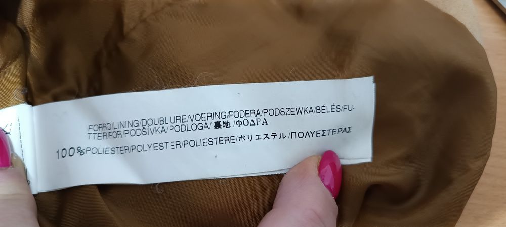 Jachetă scurtă din piele naturală Zara Basic – mărime M