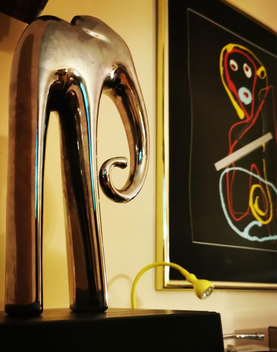 Антикварна фън шуй керамика на слон за късмет и благоденствие от 60г