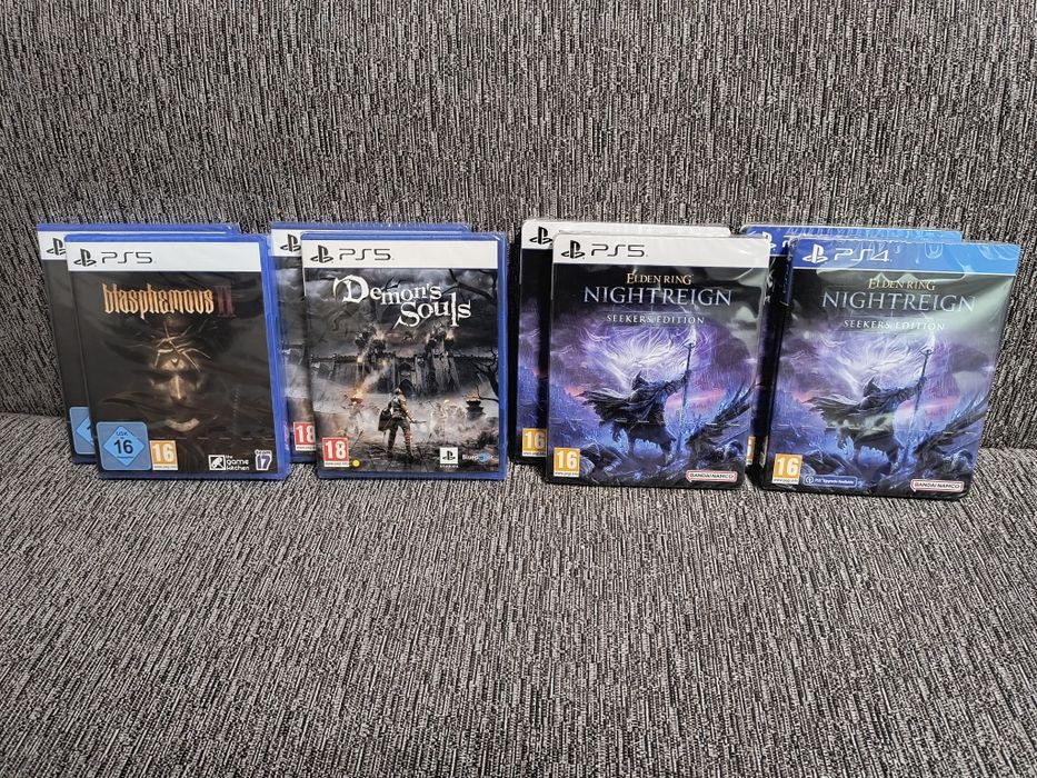 Elden Ring  nightreign Seekers,Blasphemous 2, Demons Souls PS5