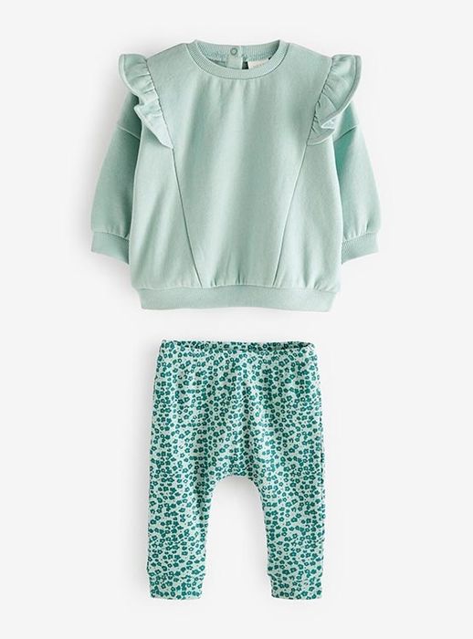 Нов Комплект Next с ватирана блуза 12-18м/ 86см