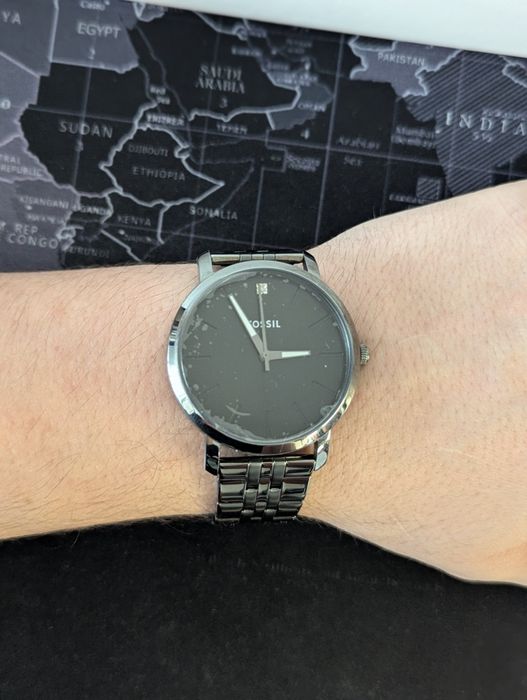 Стилен часовник Fossil Lux Luther, 44мм, 22мм, с метална верижка