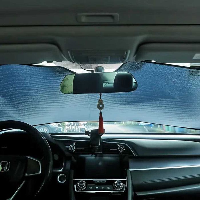 Parasolar auto 140X70 cm – Green Tinted, protecție UV și intimitate