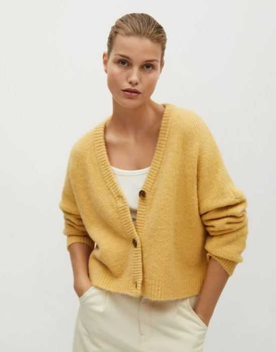 Vand cardigan galben Mango, nr S