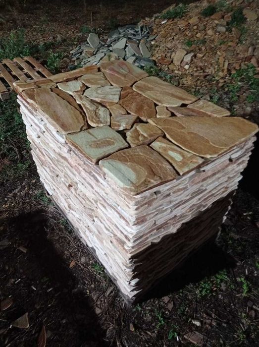 Плитняк желтый для дорожек двора для облицовки стен