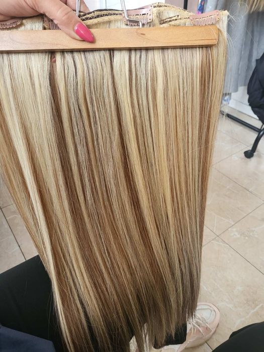 Естествена коса на кичури