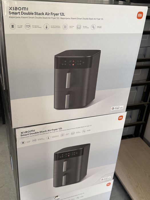 Фритюрница-аэрогриль Xiaomi Dual Zone Air Fryer 12L Global (черный)