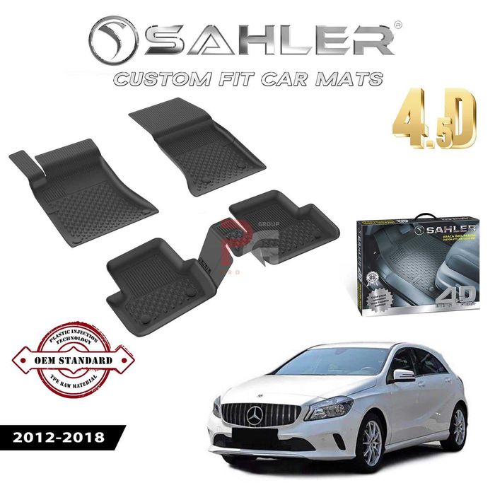 Гумени стелки за Mercedes / Мерцедес / W176 (2012-2018) тип леген / висок борд