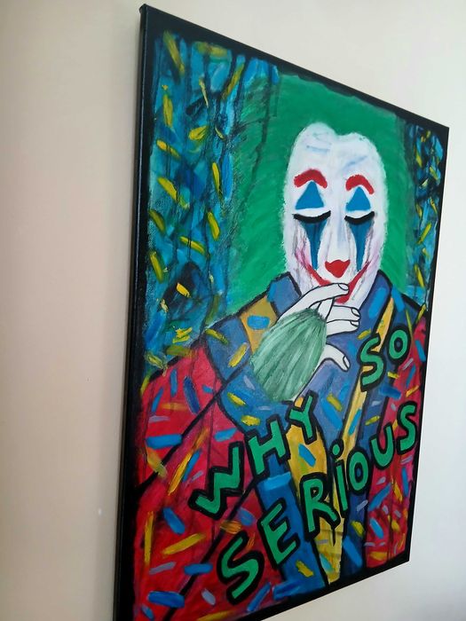 Картина Джокера (The Joker), маслени бои